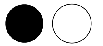 Two circles black white 2